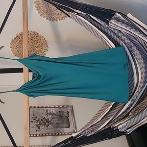 Emerald Green Satiny Slip Dress